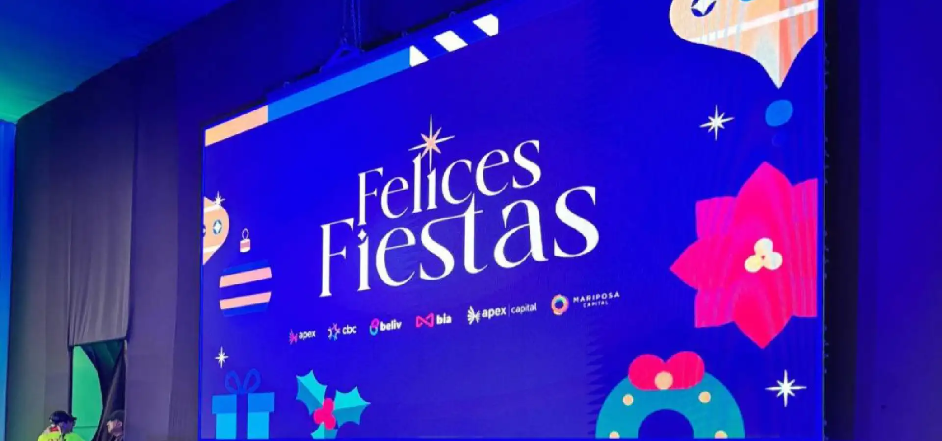Pantalla LED gigante en evento producido por Kuai Entertainment